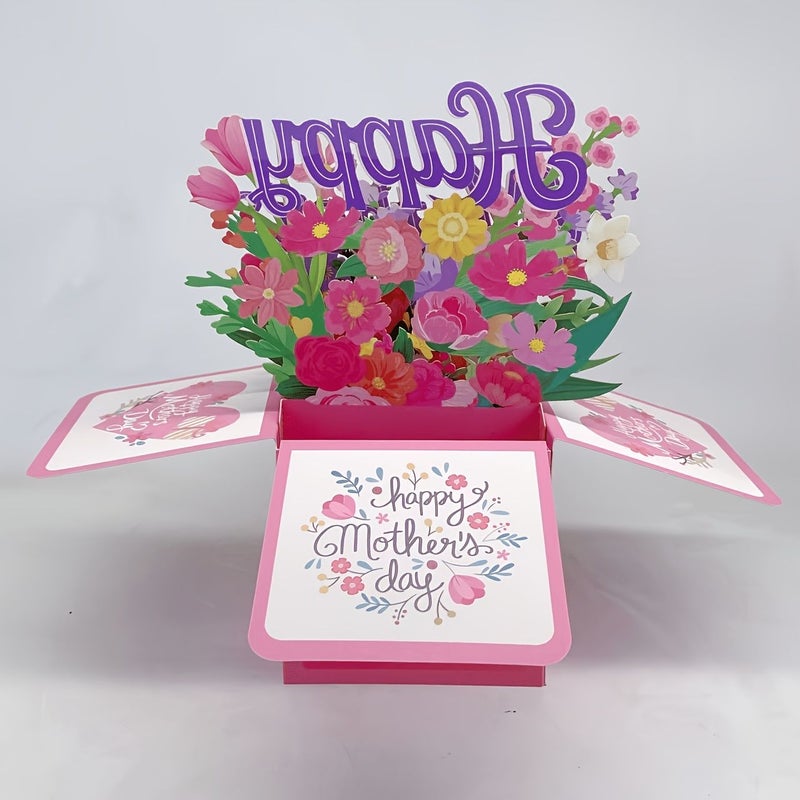 مجموعة من بطاقات التهنئة بعيد الأم محفورة بتقنية ثلاثية الأبعاد مع أظرف، ووسادة بطاقات صغيرة. - Image 3
