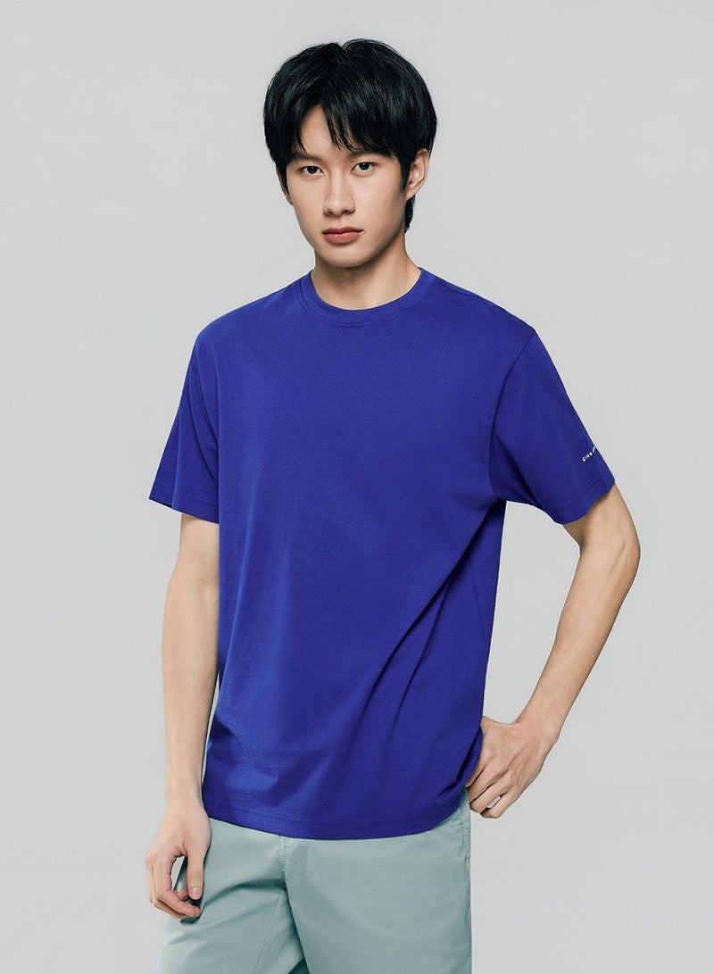GIORDANO Men’s Slim Fit Cotton Crew Neck Tee - Image 1