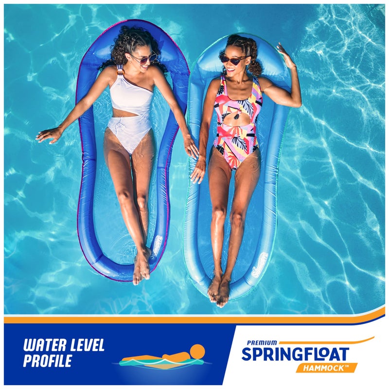 SwimWays Spring Float Premium Hammock Pool Lounger, Inflatable Pool Floats Adult with Fast Inflation for Ages 15 & Up - Image 5