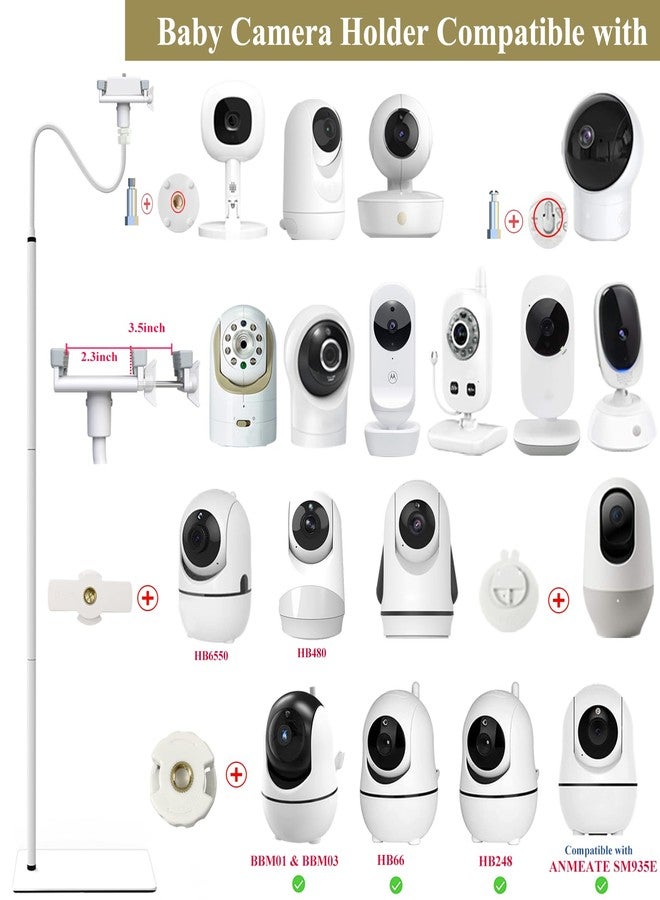 EYSAFT Baby Monitor Floor Stand Holder Mount Compactible for Nanit Pro & Flex Stand,Infant Optics DXR-8 Pro,VTech VM901/VM819/RM7764,Momcozy,HelloBaby,eufy E110,nooie IPC100,Motorola VM75/VM50G/VM44 - Image 2