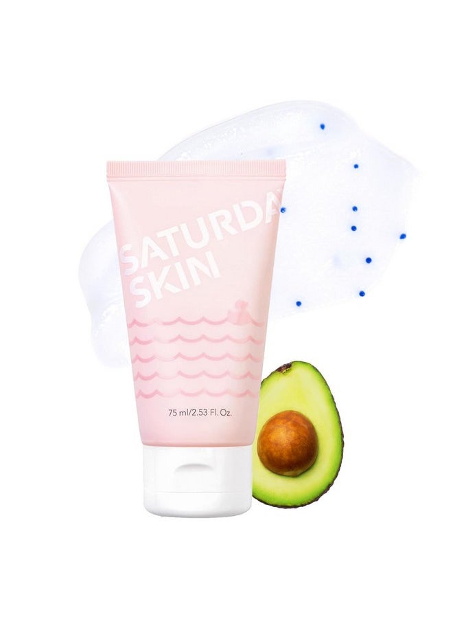 saturday skin Saturday Skin Rub-A-Dub Refining Peel Gel Facial Cleansing Gels Facial Cleansing Washes Natural Fruit Enzymes Gel Mild Cleanser Exfoliating Gel Great for sensitive skin (2.53 Fl. Oz. (75ml))  - Image 1