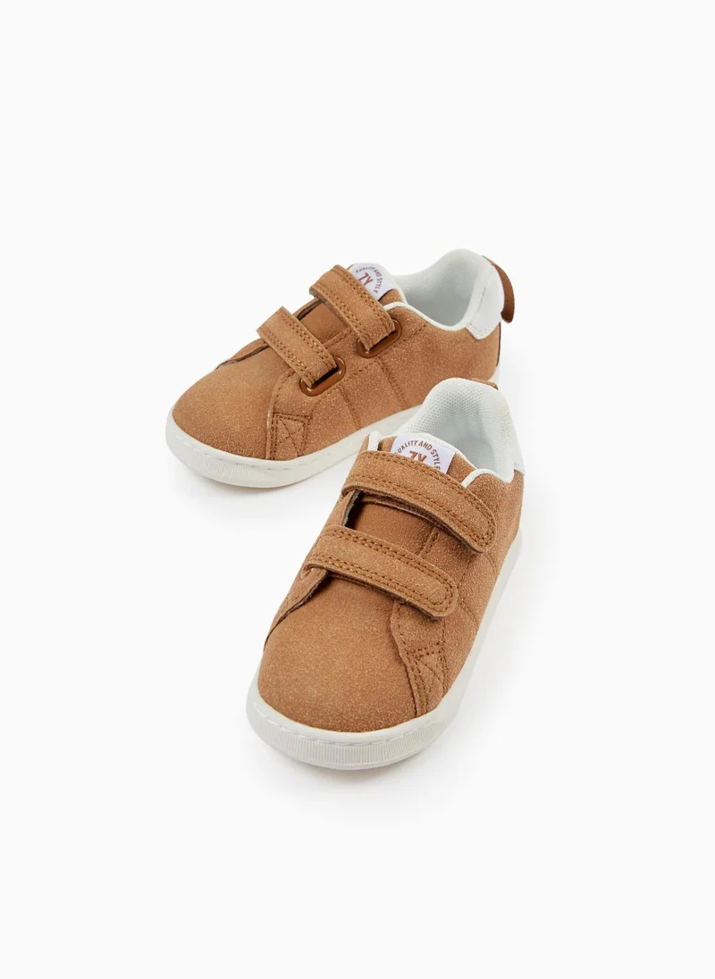زيبي Synthetic Suede Trainers for Baby Boys 'ZY 1996', Camel
