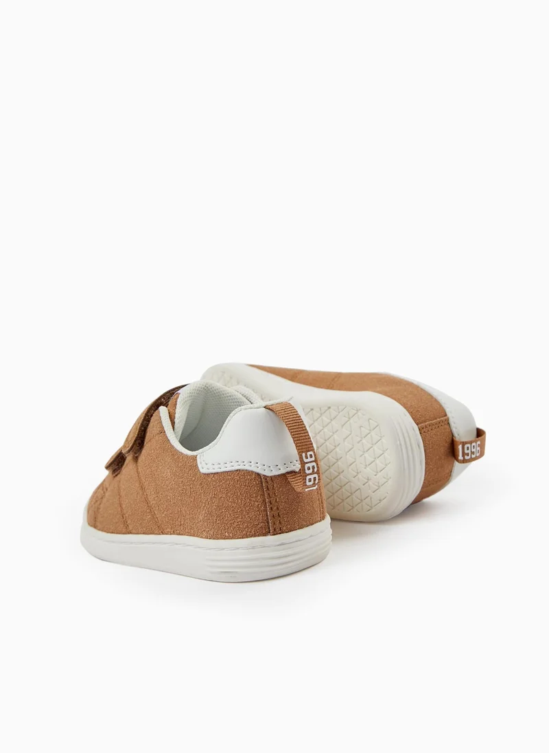 زيبي Synthetic Suede Trainers for Baby Boys 'ZY 1996', Camel