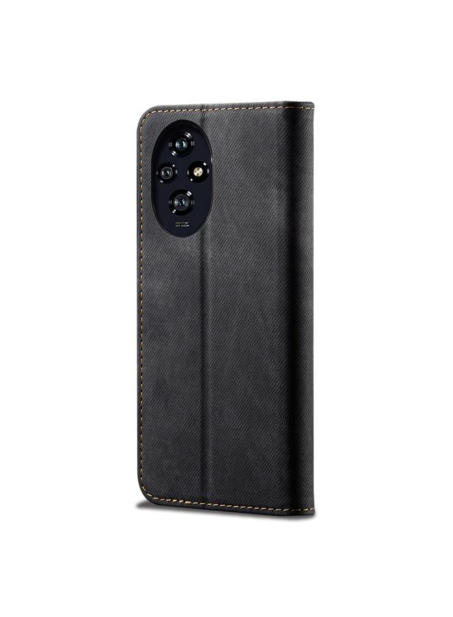 The Bros Phone Case For Honor 200 Denim Texture Flip Leather Phone Phone Case - Image 3