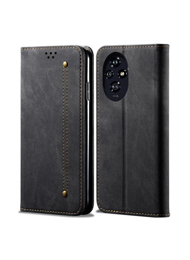 The Bros Phone Case For Honor 200 Denim Texture Flip Leather Phone Phone Case - Image 1