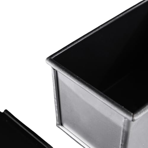 FAQQI Shokupan Bread Pan 1.5 Loaf - Japanese Bread Pan, Pullman Bread Pan with Lid, Iron Aluminum Plated for Commercial Use, Durable Silver Mold - Image 5