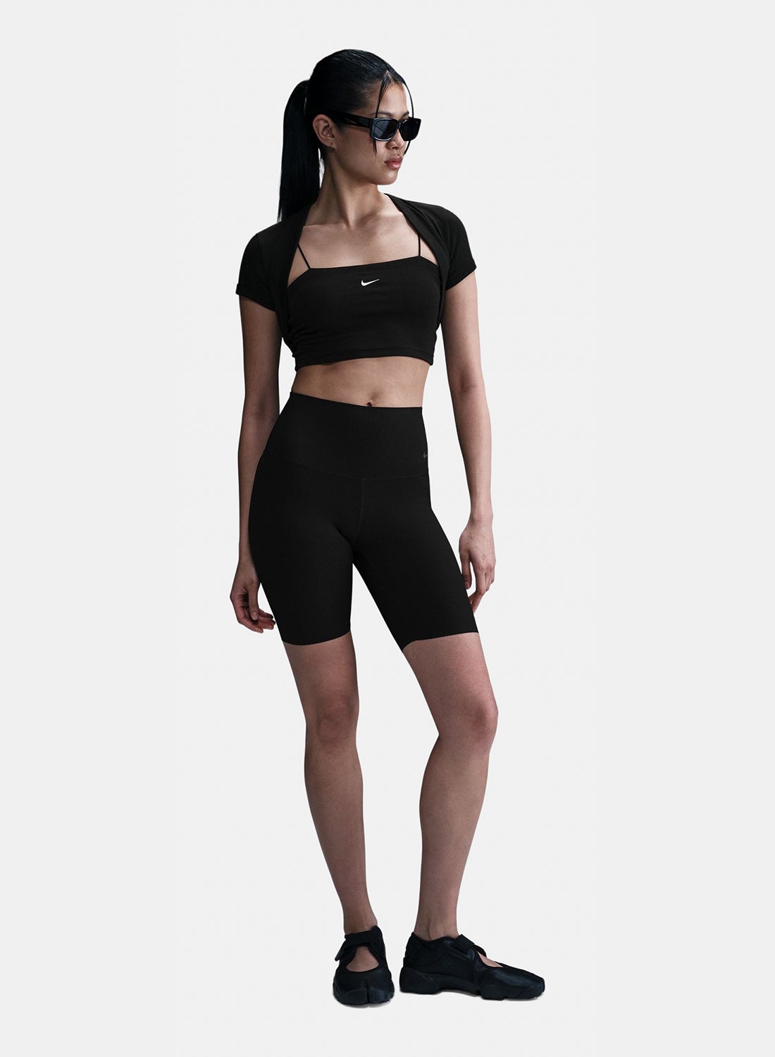 Women’s Nike Sportswear Chill Knit Mock-Neck Ribbed 2-in-1 Cropped Top