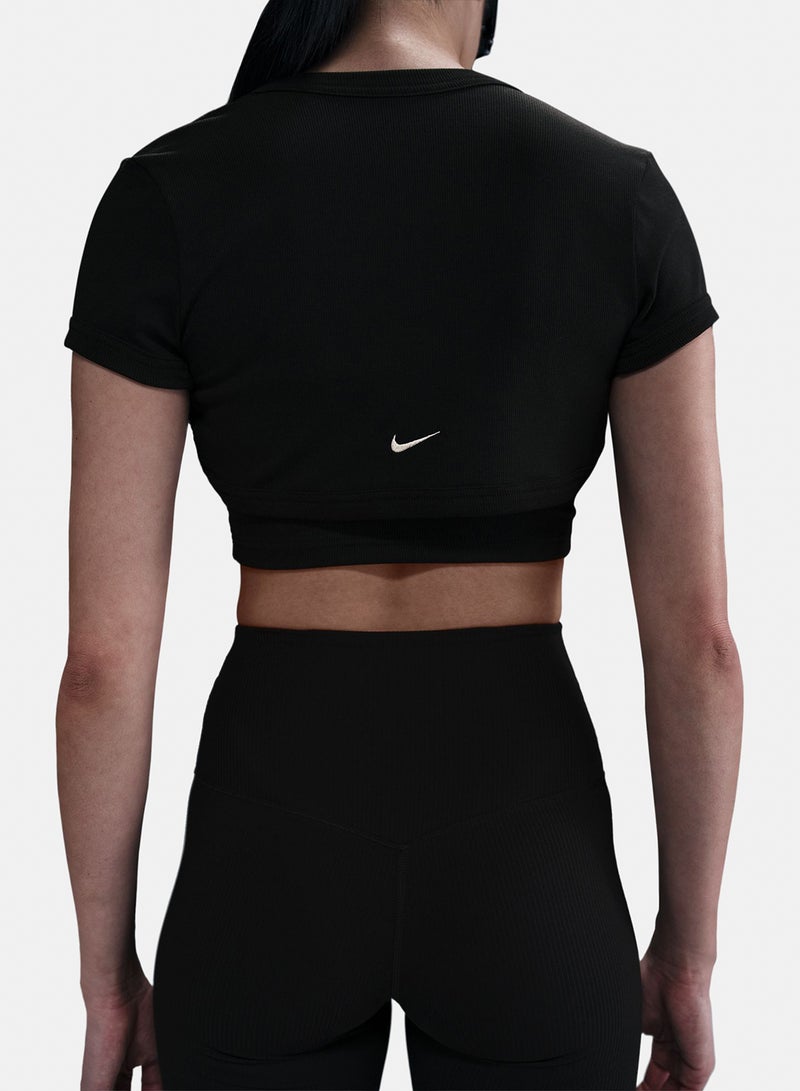 Nike Women’s Nike Sportswear Chill Knit Mock-Neck Ribbed 2-in-1 Cropped Top - Image 4
