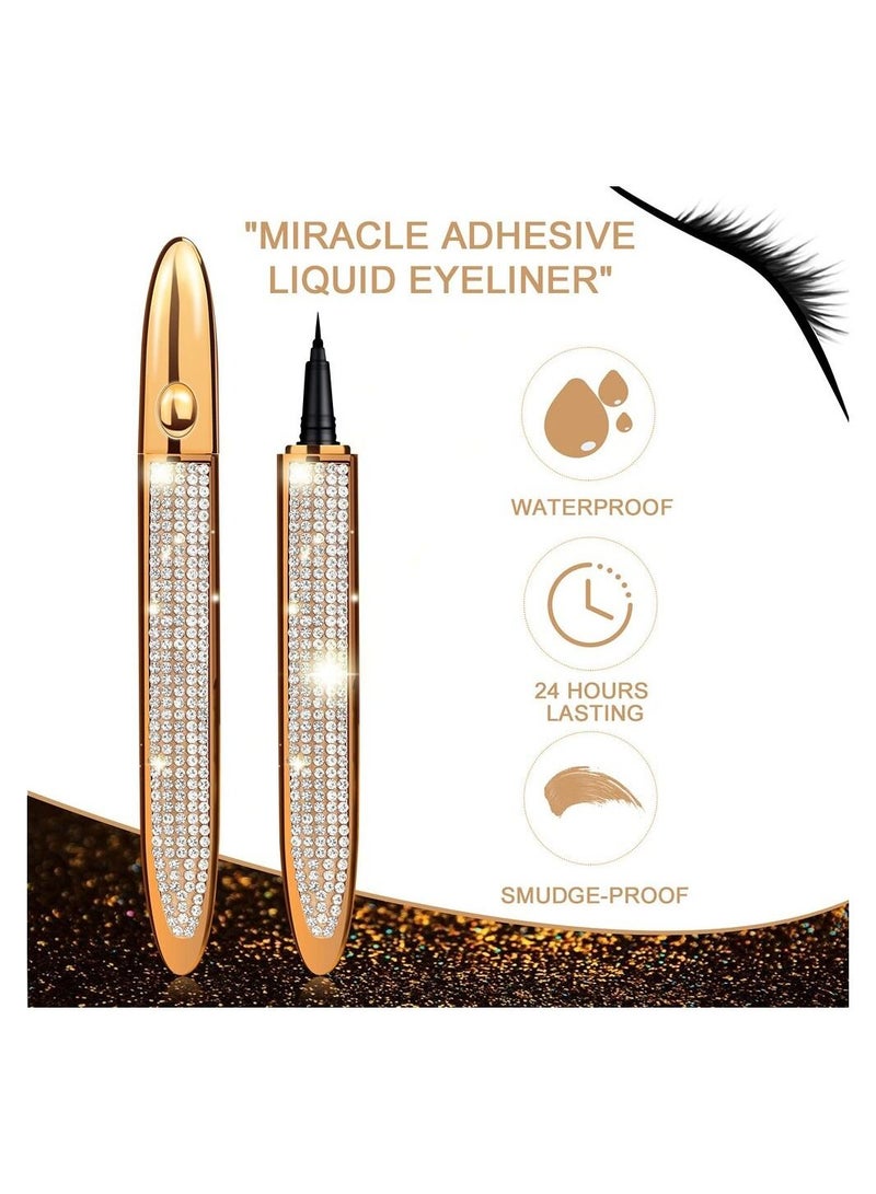 Calla Lashes Eyelash Glue Pen Long Lasting (Gold Black 1Pcs) - Image 3