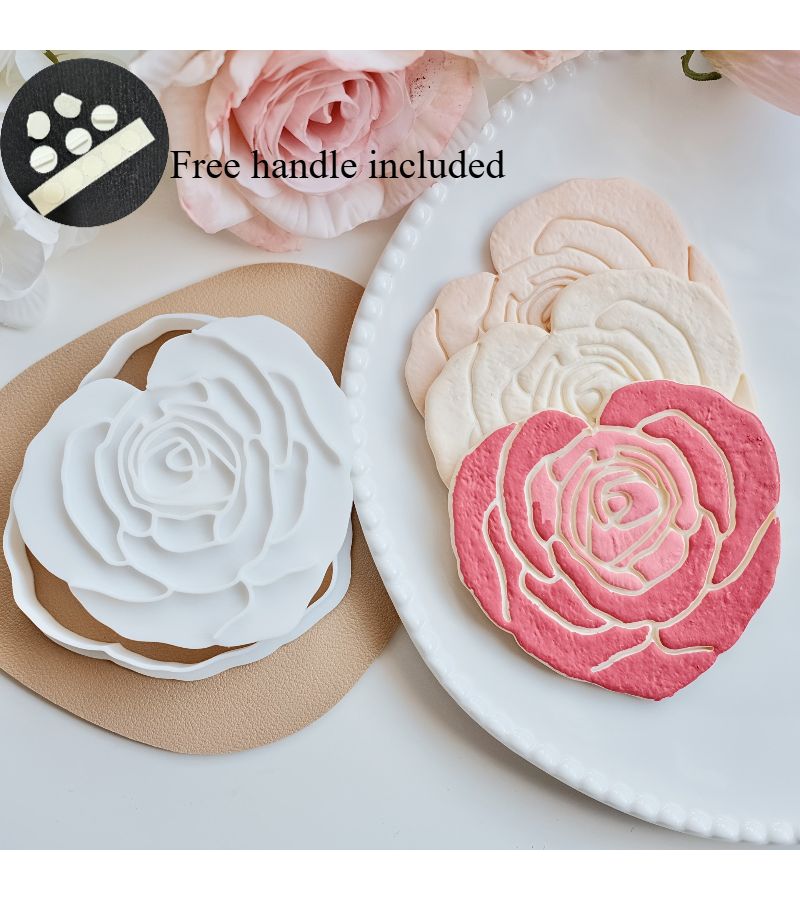 Alice Rose Fondant Cookie Cutter Set For Cake Decoration Wedding Party Baking - Image 1
