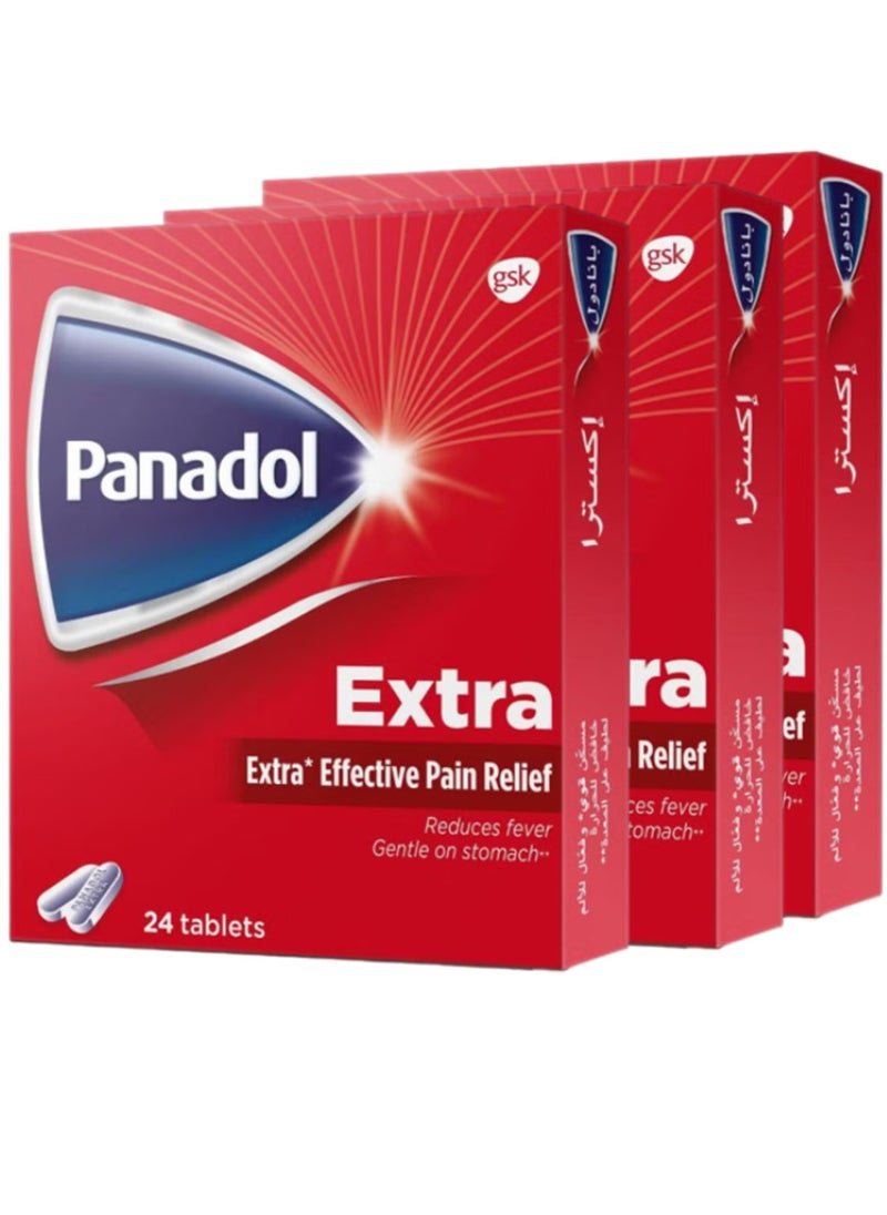 Panadol Pack Of 3 Extra Tablet 24 Pcs  - Image 1
