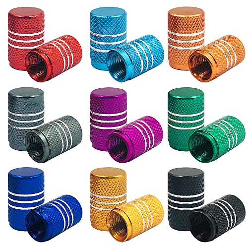 FineGood 36 PCS Tire Valve Stem Caps, FineGood Aluminium Tire Valve Cap Universal Valve Stem Covers Tire Caps for Cars, Bikes, Trucks, SUVS, Motorcycles - Image 1
