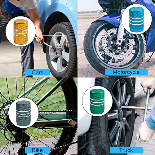 FineGood 36 PCS Tire Valve Stem Caps, FineGood Aluminium Tire Valve Cap Universal Valve Stem Covers Tire Caps for Cars, Bikes, Trucks, SUVS, Motorcycles - Image 3