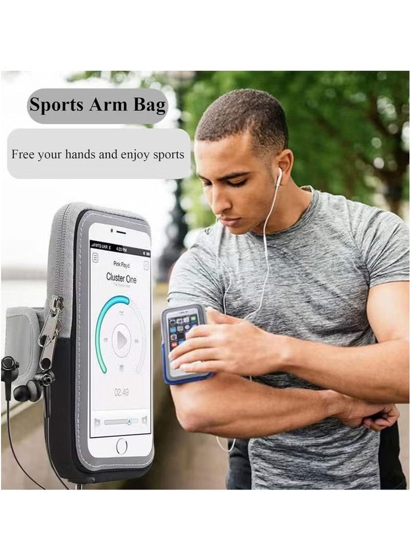 JOGAMS Running Armband Phone Holder for Running Full Touchscreen Phone Arm Bands for Running Sports Phone Holder with Adjustable Band for iPhone 13 Pro Max 12 11 Xs Xr 8 7 Galaxy S20 S10 S9 S8 - Image 5