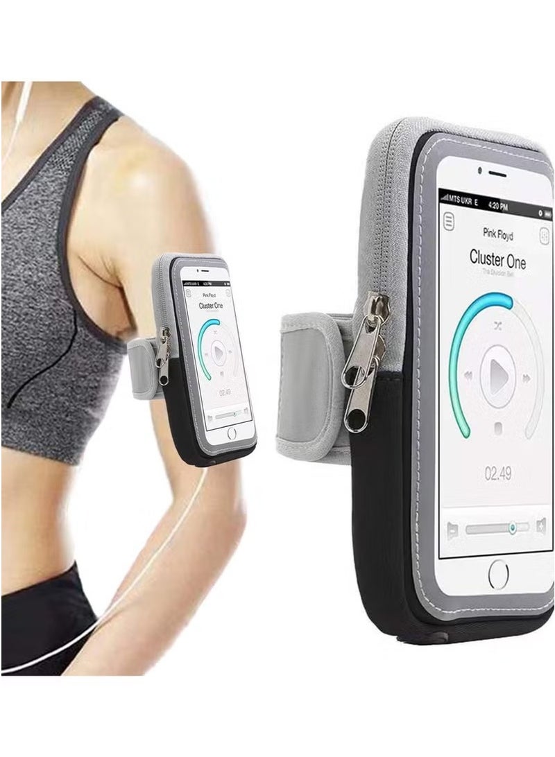 JOGAMS Running Armband Phone Holder for Running Full Touchscreen Phone Arm Bands for Running Sports Phone Holder with Adjustable Band for iPhone 13 Pro Max 12 11 Xs Xr 8 7 Galaxy S20 S10 S9 S8 - Image 1