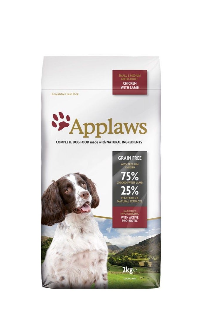آبلاوس أبلاوز طعام كلاب جاف بالغ للسلالات الصغيرة والمتوسطة – بالدجاج واللحم، خالٍ من الحبوب، 75% لحم و25% خضار، مكونات طبيعية مع أوميغا 3 و6، بروبيوتيك، DHA، جلوكوزامين وكوندرويتين - Image 1