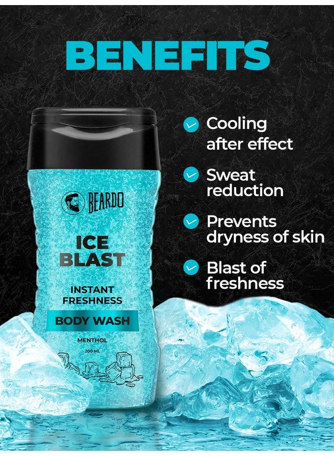 BEARDO Beardo Ice Blast Body Wash For Men 200ml | Refreshing Menthol Cooling Instant Icy Cool Freshness Body Wash | Shower Gel For Summer Heat | For Skin Dryness - Image 3