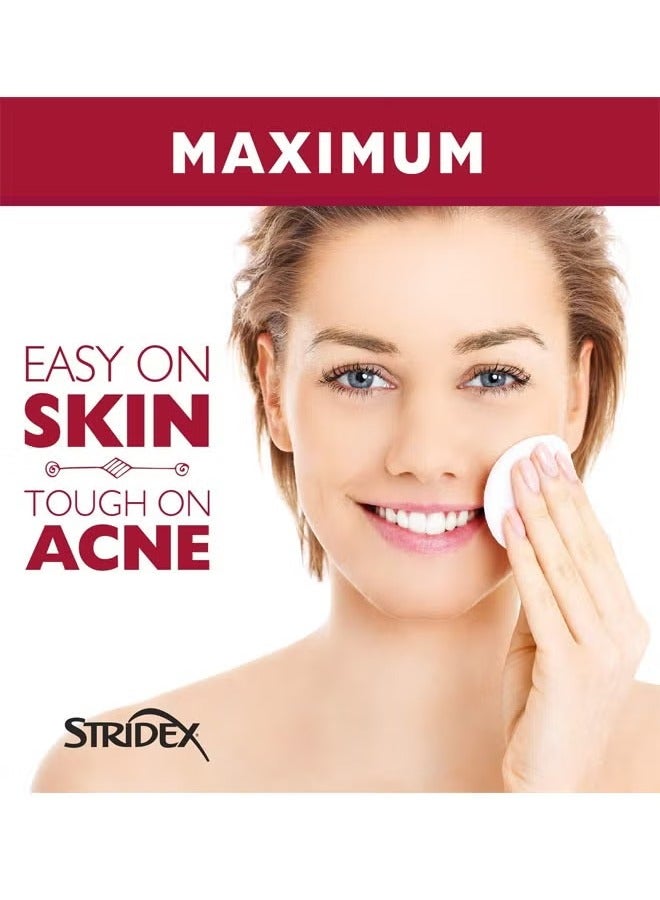 Stridex 55 Pads Medicated Acne Pads (Maximum Strength) Acne Treatment For Face,Reduces The Number Of Acne Pimples And Blackheads And Allows Skin To Heal - Image 2