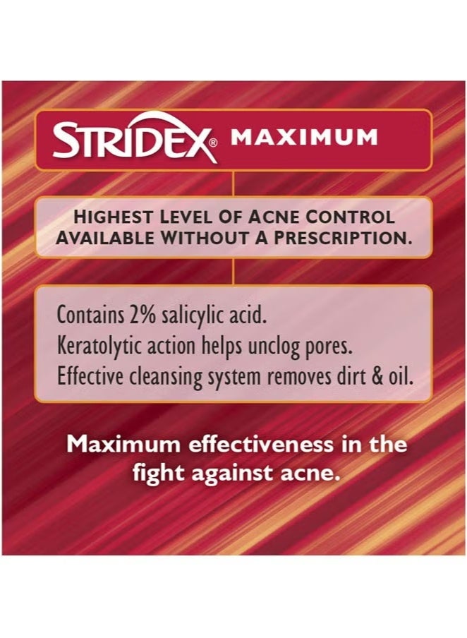Stridex 55 Pads Medicated Acne Pads (Maximum Strength) Acne Treatment For Face,Reduces The Number Of Acne Pimples And Blackheads And Allows Skin To Heal - Image 4