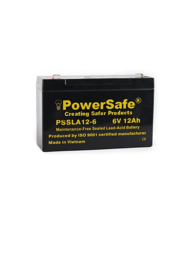 Powersafe PowerSafe Sealed Lead Acid Battery 6V-12Ah PSSLA 12-6  - Image 1