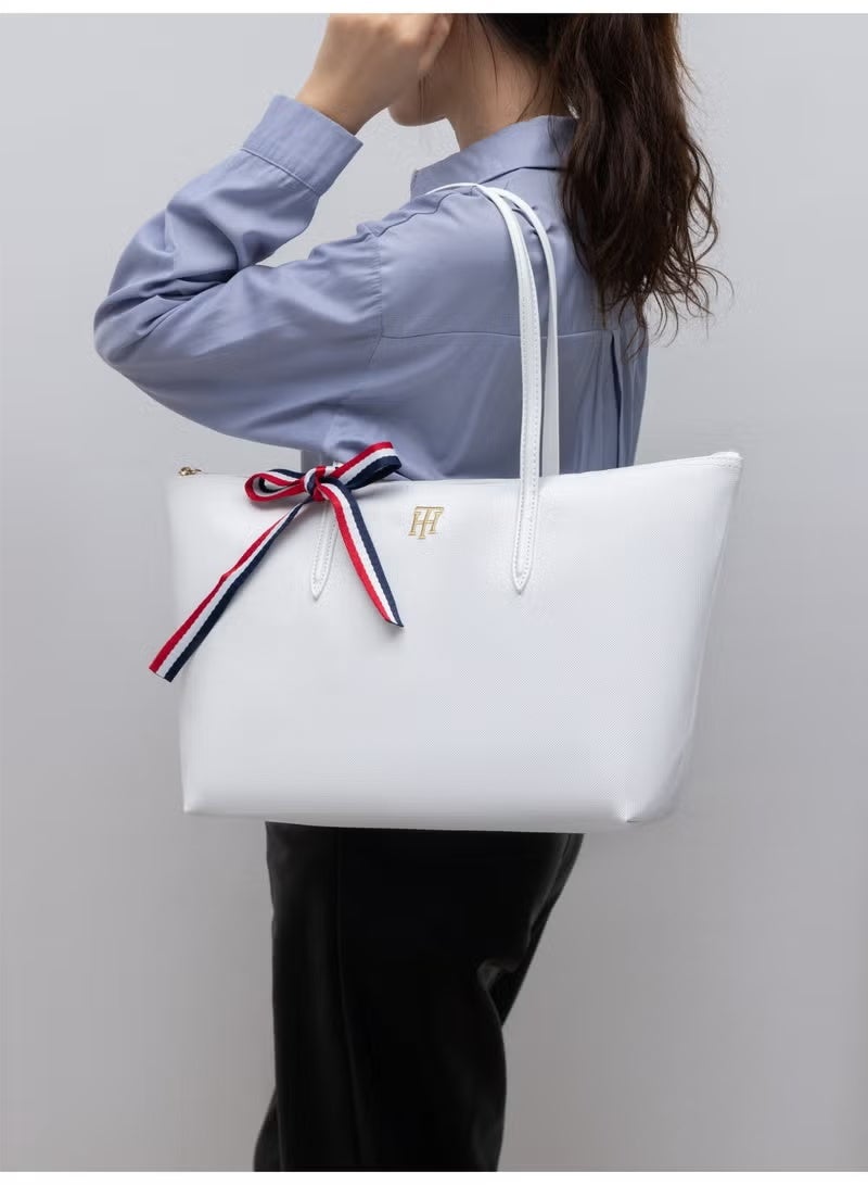 Tommy Hilfiger Denim Tommy Hilfiger Women's Tote Bags, Classic Fashion Versatile Signature Tape Large Capacity Shoulder Bag Handbag for Travel, Work, Gym, - Image 2