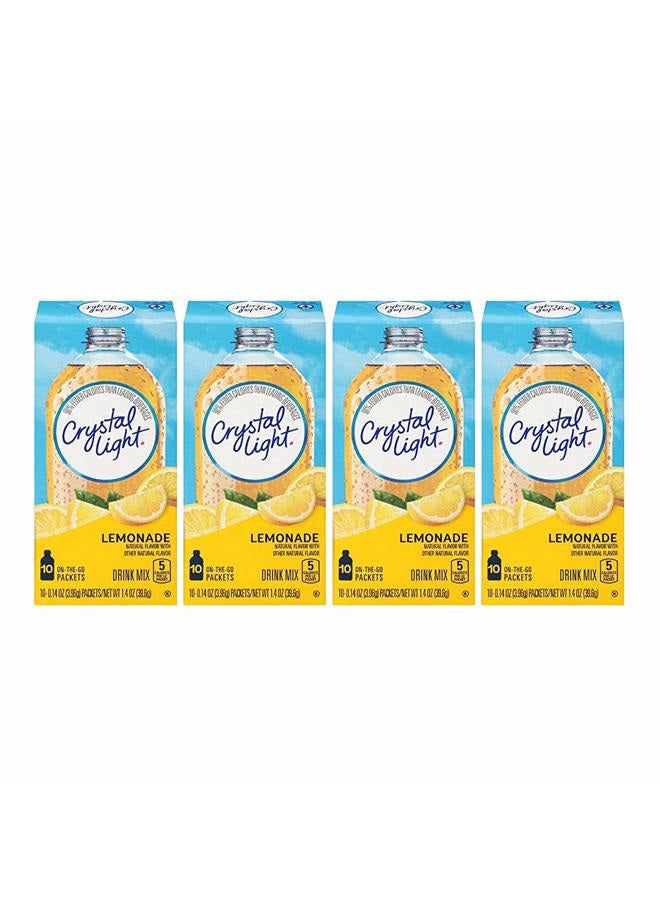 Crystal Light Lemonade, 10 On-the-Go Packets (Pack of 4) - Image 1