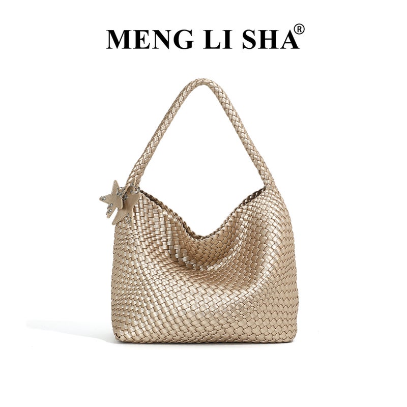 Women's Woven Shoulder Bag Large Capacity Tote - Image 5