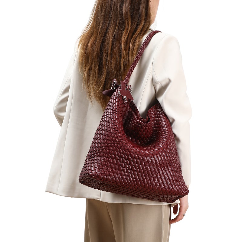Women's Woven Shoulder Bag Large Capacity Tote - Image 2