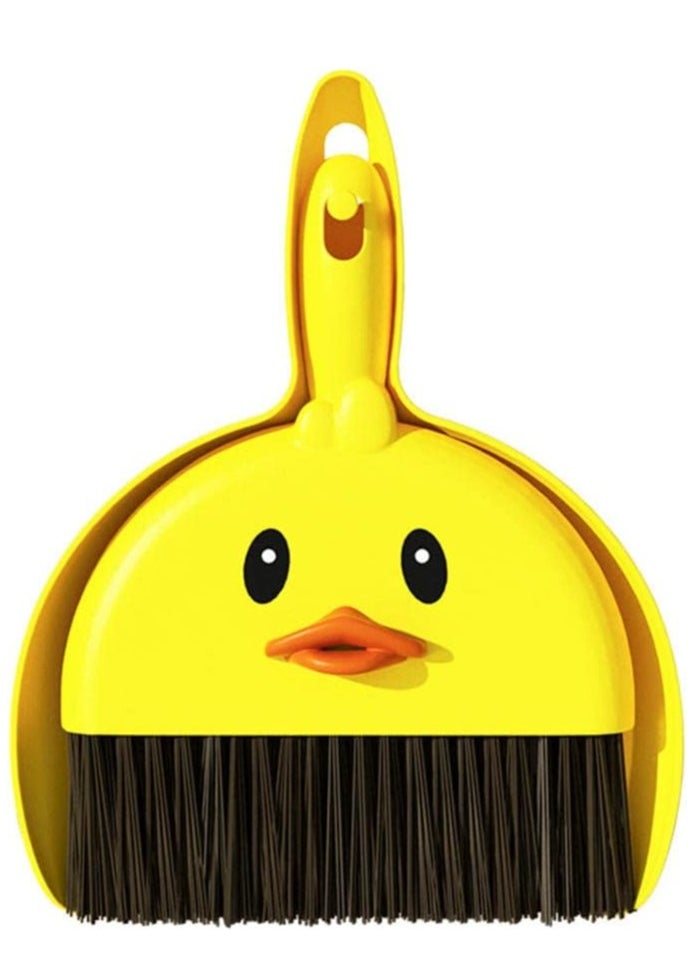 Generic Small Handheld Broom and Dustpan Set with Soft Bristles, Cartoon Design, for Cleaning Keyboards, Desktops, Kitchen, Office, Car, and Pet Hair Debris, multicolour  - Image 1