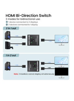 Generic Bidirectional 4K HDMI Switch Splitter 2 In 1 Out Manual Hub with HDCP Support for Easy Streaming  - Image 2