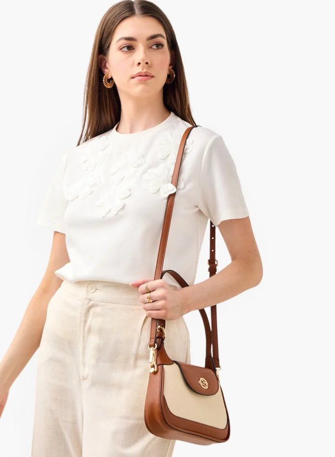 Celeste Colourblock Shoulder Bag with Detachable Strap