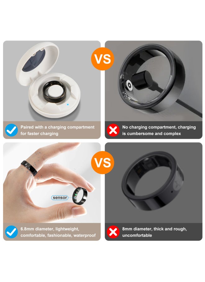 Generic Smart Health Ring Magnetic Fast Charging Bin Smart Ring Heart Rate Ring Charging Bin-Color:White  - Image 5