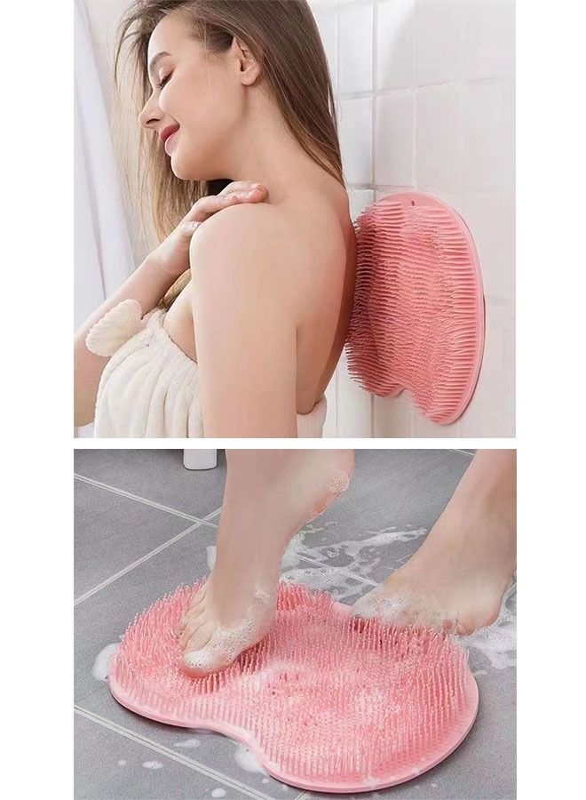 ZCM-HAPPY 4 Piece Bath Sponge Loofah Ball, Massage Mat For Back Rubbing And Foot Rubbing, Back Rubbing Bath Towel, Bath Bar Scrubbing Artifact Bathing Supplies - Image 5