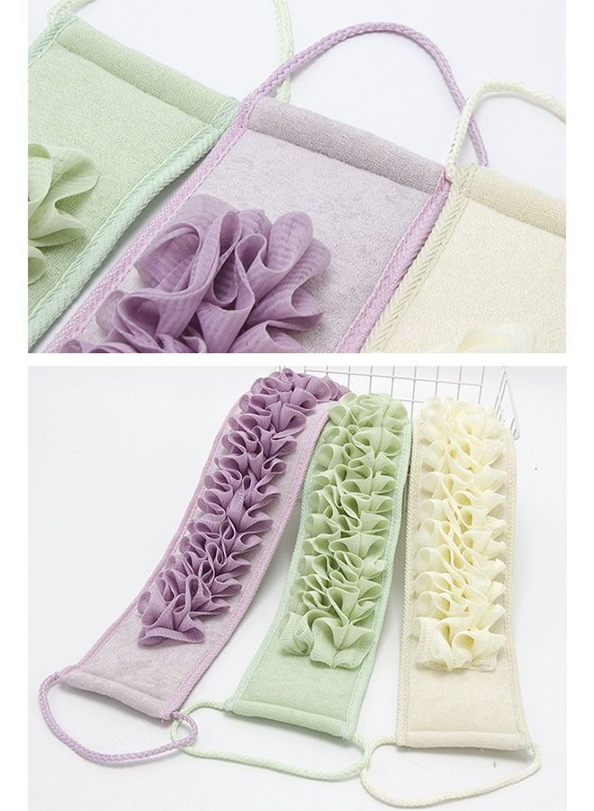 ZCM-HAPPY 4 Piece Bath Sponge Loofah Ball, Massage Mat For Back Rubbing And Foot Rubbing, Back Rubbing Bath Towel, Bath Bar Scrubbing Artifact Bathing Supplies - Image 3
