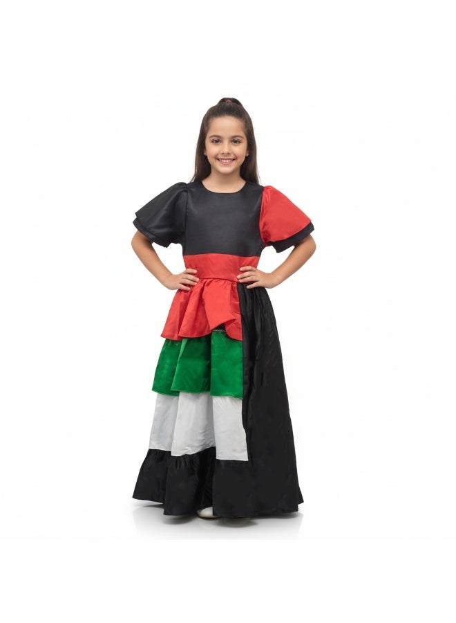 المنزل الذكي هوم سمارت فستان أسود لليوم الوطني للبنات احتفلي باليوم الوطني لدولة الإمارات العربية المتحدة بأناقة الزي الوطني لدولة الإمارات العربية المتحدة للمناسبات الوطنية الاحتفالية - Image 1