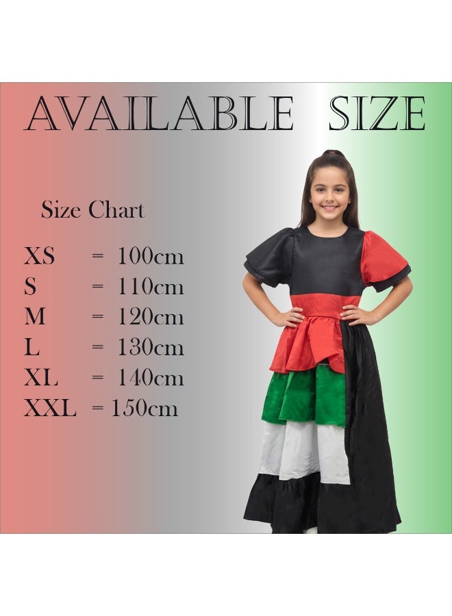 المنزل الذكي هوم سمارت فستان أسود لليوم الوطني للبنات احتفلي باليوم الوطني لدولة الإمارات العربية المتحدة بأناقة الزي الوطني لدولة الإمارات العربية المتحدة للمناسبات الوطنية الاحتفالية - Image 2