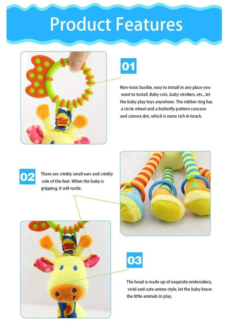 Rightsure Baby crib hanging rattle toys, soft hanging squeaky rattle toy car  - Image 4
