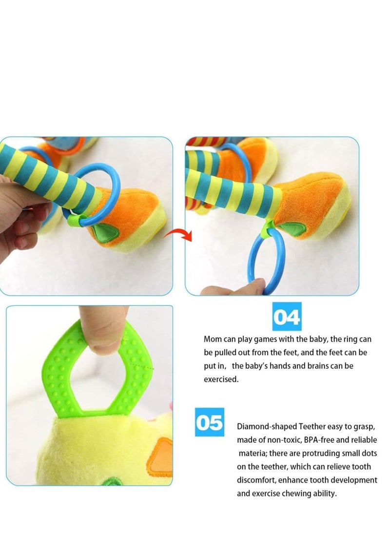 Rightsure Baby crib hanging rattle toys, soft hanging squeaky rattle toy car  - Image 5