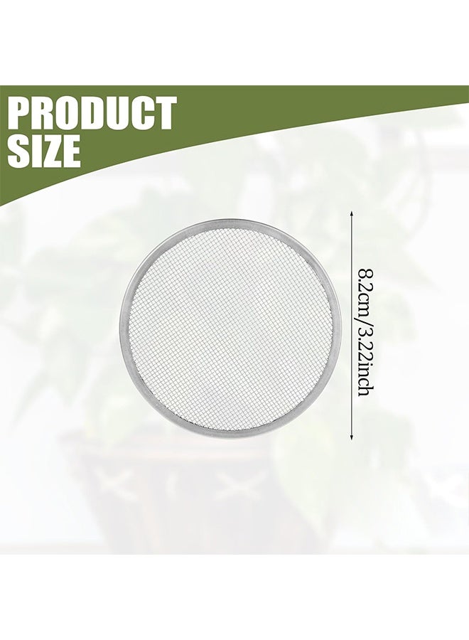 5 Pack Stainless Steel Screen Filter Strainer Lid for 86mm Wide Mouth Mason Jar, Sprouting Lids, Mason Jar Sprouting Lids, Regular Mouth Mesh Bean Sprout Sieve Lids for Bean, Alfalfa, Broccoli - Image 2