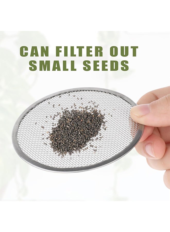 5 Pack Stainless Steel Screen Filter Strainer Lid for 86mm Wide Mouth Mason Jar, Sprouting Lids, Mason Jar Sprouting Lids, Regular Mouth Mesh Bean Sprout Sieve Lids for Bean, Alfalfa, Broccoli - Image 3