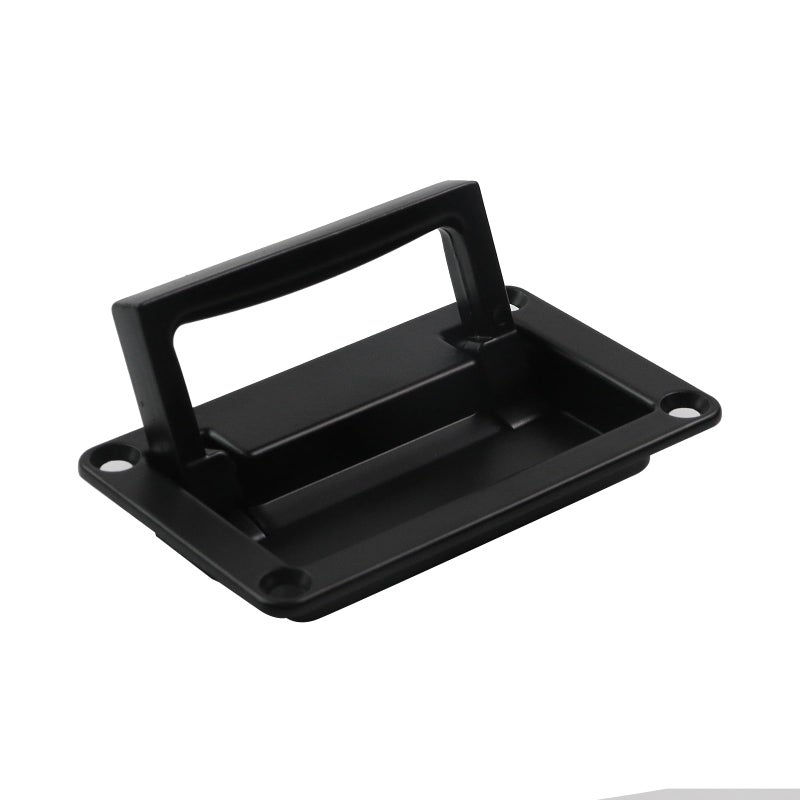 Tsnamay مجموعة تسناماي من 4 قطع من مقابض السحب الغائرة المصنوعة من سبائك الزنك السوداء، مقابض أبواب غائرة لرفع مستوى صندوق الأدوات، 95 × 60 مم - Image 3