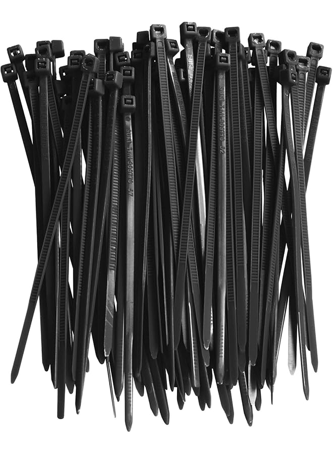 erorex Black Zip Ties 4 Inch Self Locking Wire Ties 100 Pieces Nylon Cable Ties 18Lb Tensile Strength - Image 1
