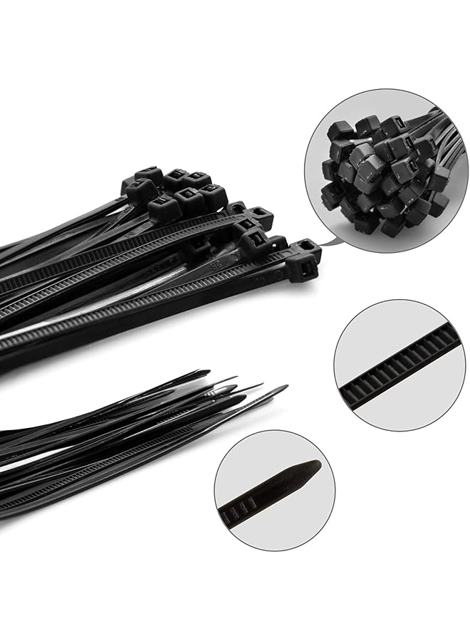 erorex Black Zip Ties 4 Inch Self Locking Wire Ties 100 Pieces Nylon Cable Ties 18Lb Tensile Strength - Image 4