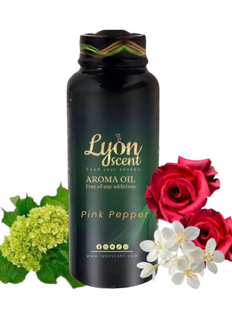 LYON SCENT Lyon Scent Aroma oil 500ml, Pink Pepper, floral and spicy scent, diffuser oil refill, perfume oil, fragrance refill for diffuser machines 