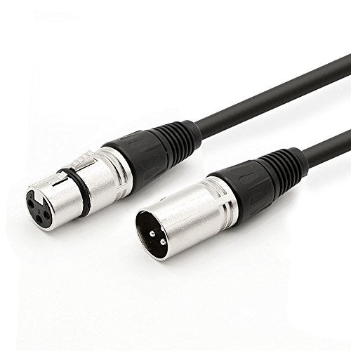 DREMAKE 5m Low Z Microphone Cable - 16.5 Feet XLR Male to XLR Female Speaker Snake Cord for Microphones, Speakers and Pro Devices - Black - Image 1