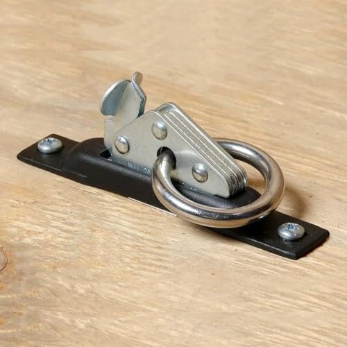 DC Cargo Mall 4-Pack لوحة ربط مصغرة داخلية E Track، 6" x 5"، فولاذ أسود، تثبيت على الأرض، فتحتين مزدوجتين، مطلية بالبودرة، متوافقة مع مسارات E و A و F و L - Image 3