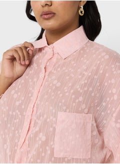 Ella Plus Button Down Sheer Shirt  - Image 3