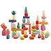 OESSUF Stacking Rocks 48Pcs Stacking Blocks Balancing Stacking Stones Wooden Building Toys Wood Stone Stacking Game for Toddler Sorting Preschool Educational Montessori Stacking Rocks for Kids - Image 3