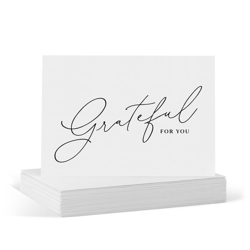 ThreeKin Collective ThreeKin Thank You Cards with Envelopes - 25-Pack Folded 3.5 x 5" Cards for Weddings, Business, Holidays, Graduations & More | All-Occasion Stationery | Heavyweight Matte Cardstock, Blank Inside - Image 1