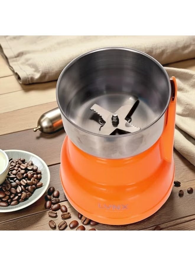 LYNX Electric Coffee & Spice Grinder | 100% Copper Motor, 50G Stainless Steel Bowl & Blades, Low Noise & Low Vibration | Coffee Beans, Cardamom, Nuts & Seeds | LY-CG-1201 - Image 3